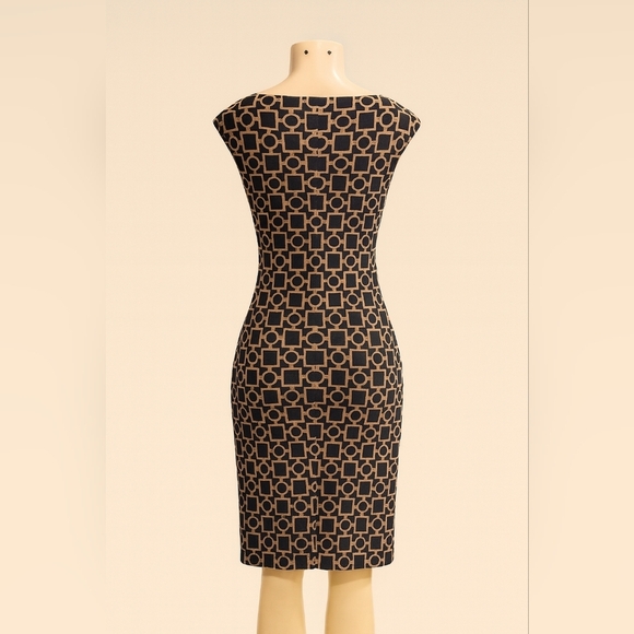 Lauren Ralph Lauren Geometric Print Sheath Dress | Size 6 - Picture 5 of 5
